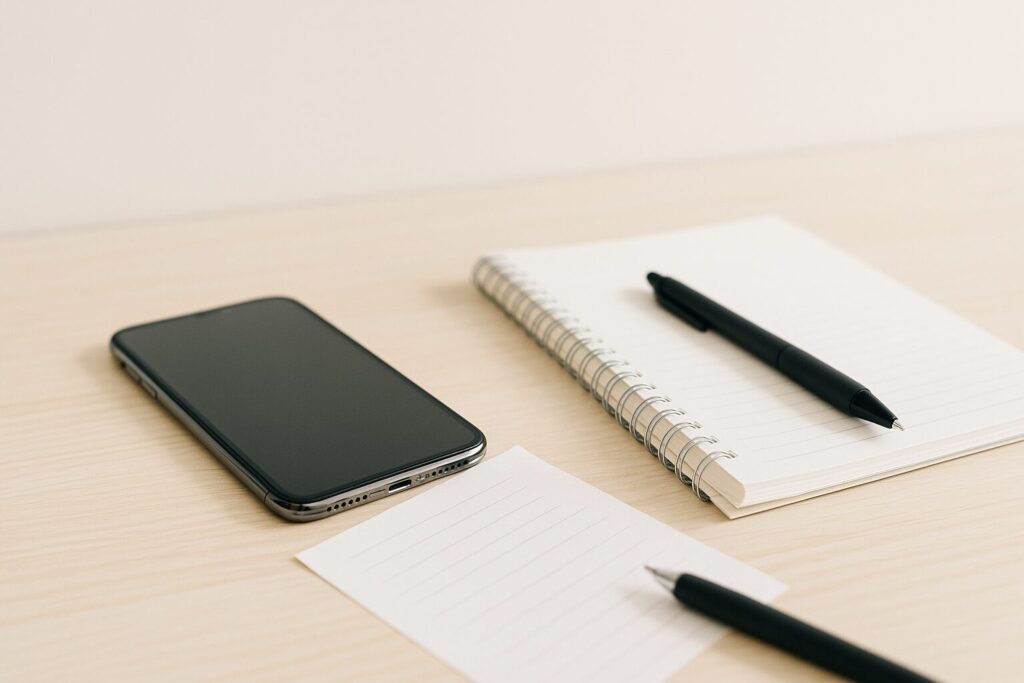 騙されてしまったあとに、取るべき対策を記すノート。