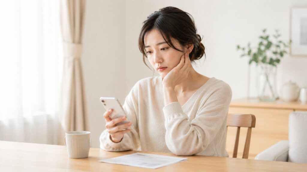 電話占いに疑問を持っている女性