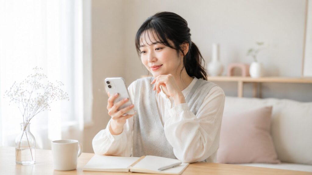 電話占いを検討してる女性